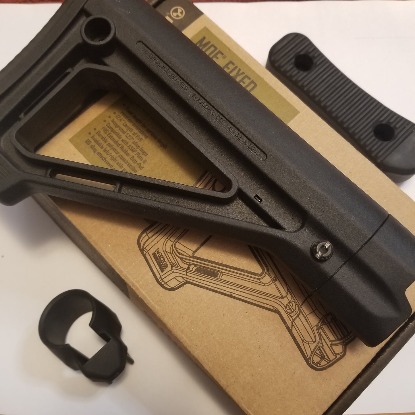 Magpul MOE Fixed Carbine Stock - Black w/ Extended Buttpad (Used)