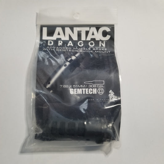 Lantac Dragon .308 Muzzle Brake w/ Gemtech QD mount - Black (New)